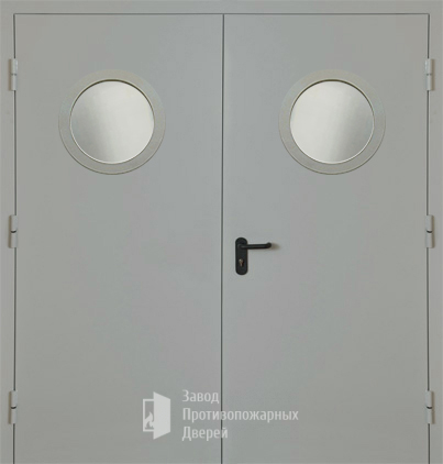Фото двери «Двупольная с круглым стеклом EI-30» в Красногорску