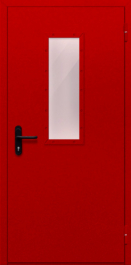 Фото двери «Однопольная со стеклом (красная)» в Красногорску