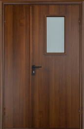 Фото двери «Полуторная МДФ со стеклом EI-30» в Красногорску